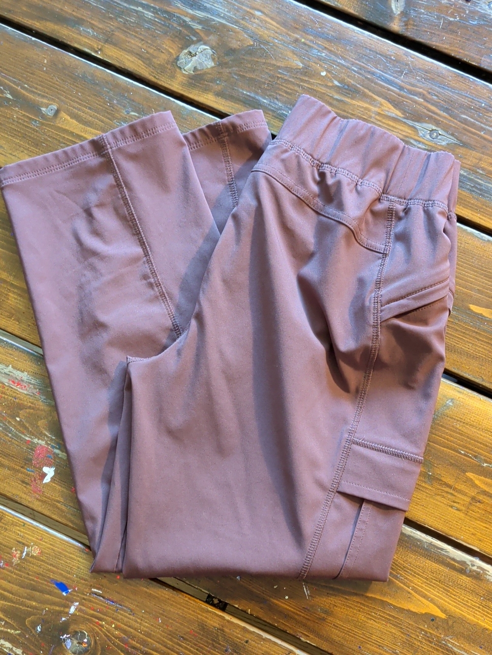 Eddie Bauer Mauve Active Cargo Leggings